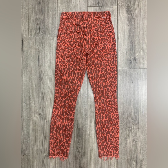Mother Jeans The Looker‎ High Waisted Ankle Fray Animal Attraction Sz 23 - Picture 10 of 14